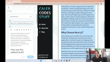 Calebcodesstuff.com - My Brand New TinaCMS Blog Site!
