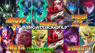 Argus Vs Thamus | Thamus Vs Yu Zhong | Saber Vs Julian | Freya Vs Franco | Dyrot Vs Yin | Yin Vs Yz