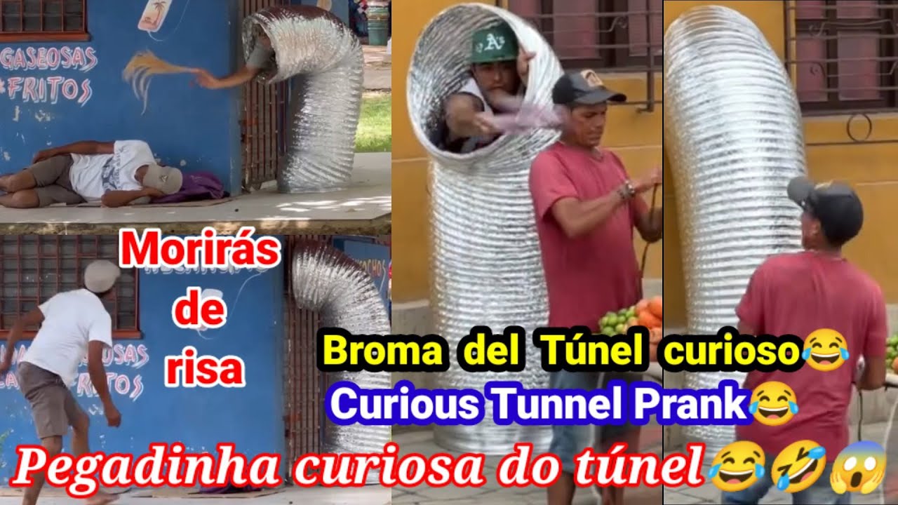 el Tunel divertido 🤣😂😱/ pegadinha curioso do túnel / curious tunnel prank