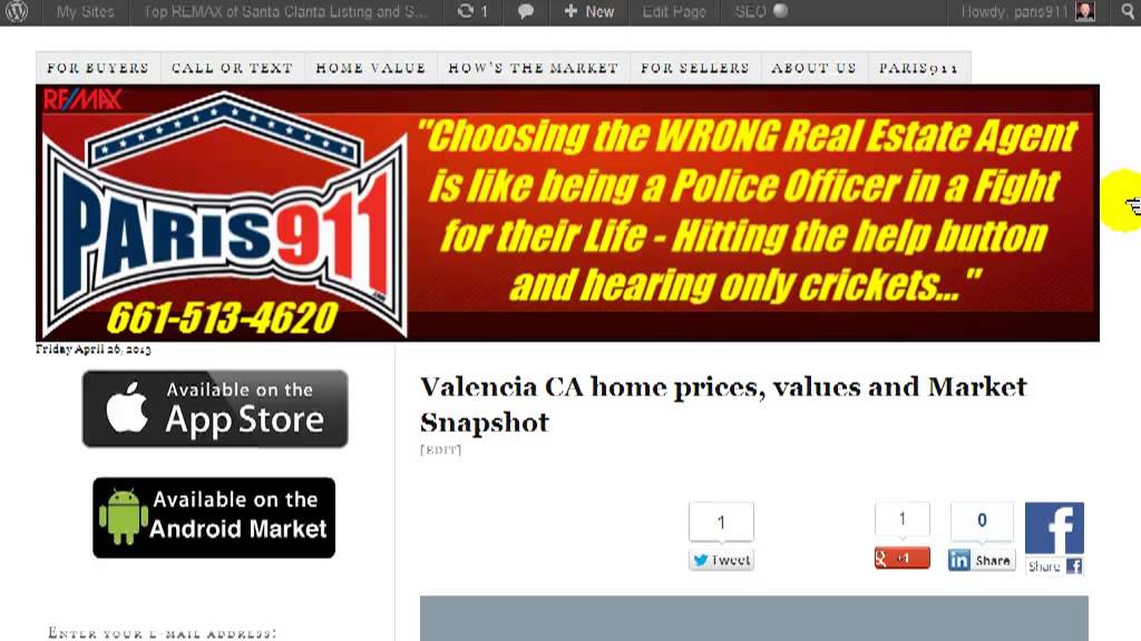 Santa Clarita Relocation to Valencia California by REMAX's Paris911