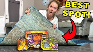 Best HIDING SPOT For Hidden Pokemon Cards in a HOUSE! (opening packs)