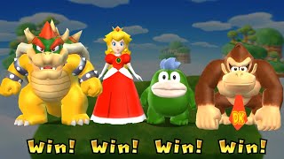 Mario Party 9 Boss Battle - Bowser Vs Peach Vs Spike Vs Donkey Kong