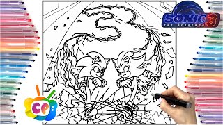 Sonic the Hedgehog 3 / Shadow Sonic coloring page / sonic coloring video