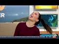 Laura tobin  leather trousers gmb weather 18apr2024