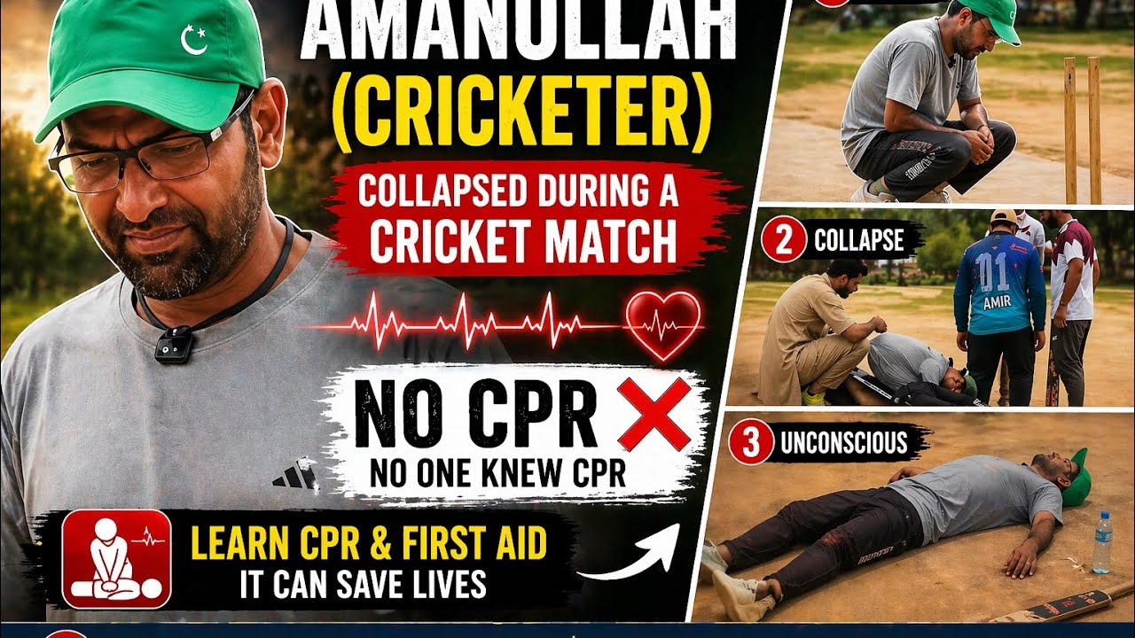 Amanullah (Cricketer) collapsed on the Ground… No One Knew CPR | Learn ...