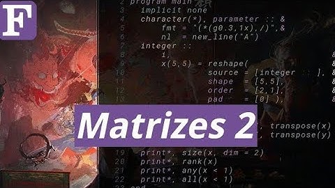 Modern Fortran #5 | Matrixes #2 | Intrinsic functions: RESHAPE, SIZE, RANK, ANY, e ALL