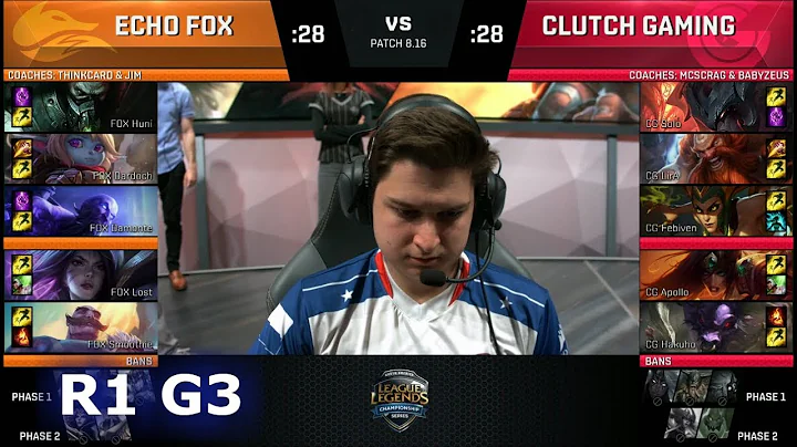Echo Fox vs Clutch Gaming - Game 3 | Round 1 S8 NA Regional Qualifier for S8 Worlds 2018 | FOX vs CG