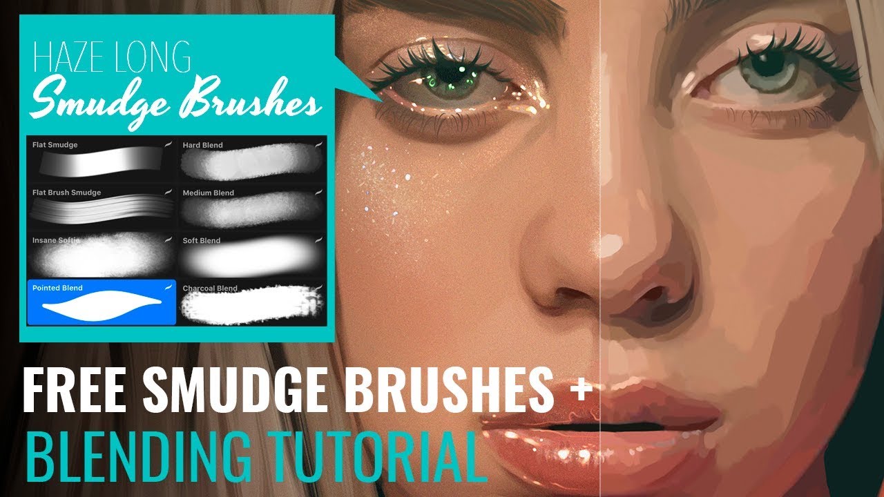 donor klik Tarmfunktion Smudge Brush set + Procreate blending tutorial by Haze Long - YouTube