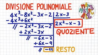 DIVISIONE di due POLINOMI nella STESSA VARIABILE               _ CL74