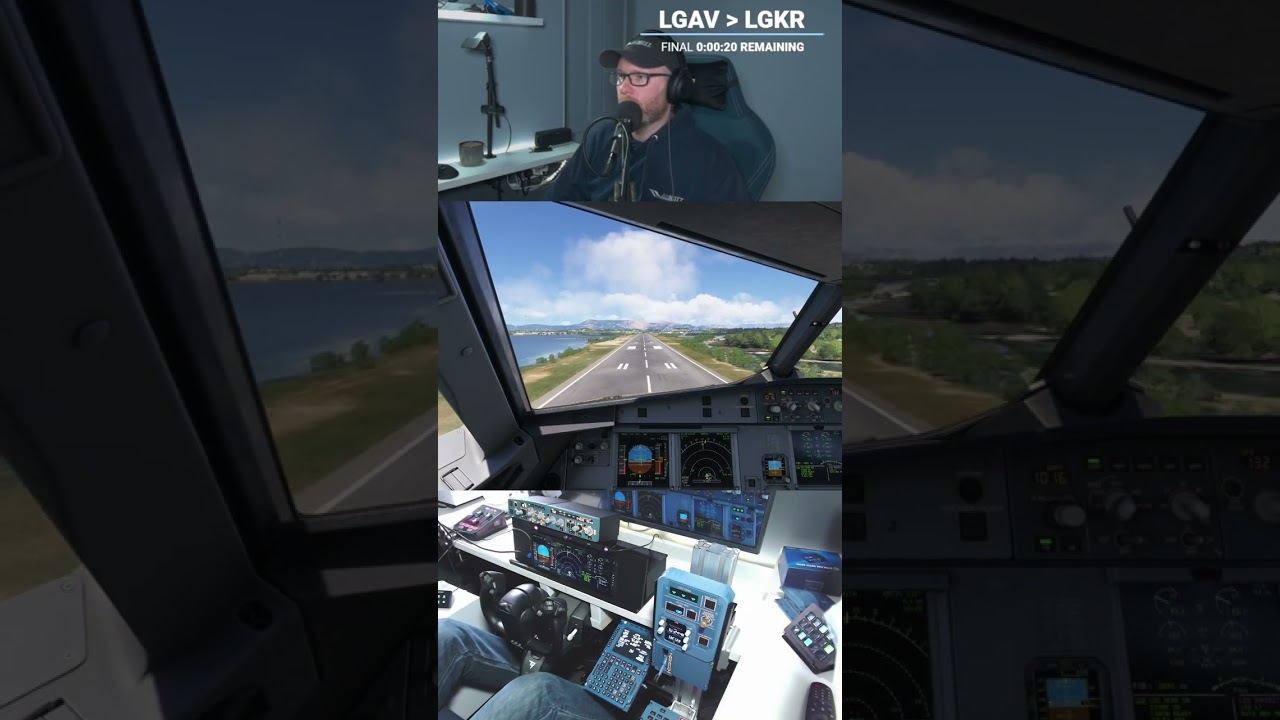 Glitching into Corfu 😆😆  #msfs #aviation #landing