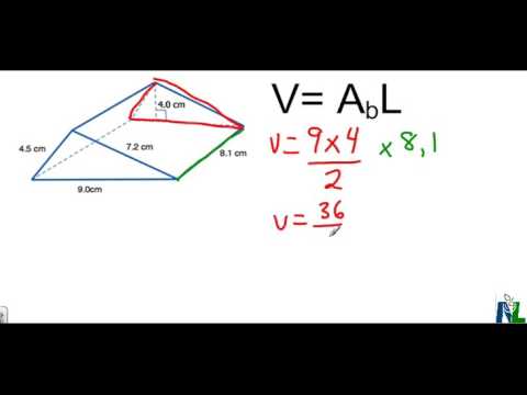 Le volume d'un prisme triangulaire - YouTube