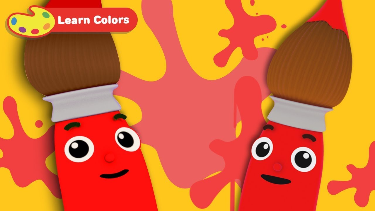 Learn Colors for Children w Petey Paintbrush | Toddler Learning Video