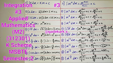 #3 standards integration formula I Polytenic math, M2 I Sem2