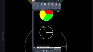 How to Divide a Circle into Three Equal Parts in AutoCAD - AutoCAD Tutorial #shorts #youtubeshorts