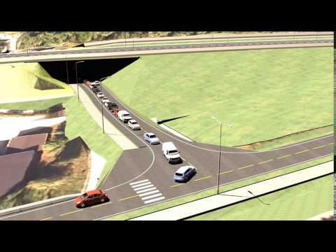 AIMSUN/Civil View simulation step test: 0,5 second (turning vehicles)