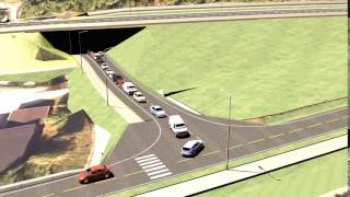AIMSUN/Civil View simulation step test: 0,5 second (turning vehicles)
