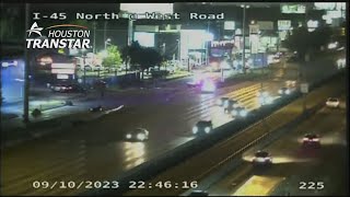 2 hospitalized after vehicle crashes into motorcycles on North Freeway