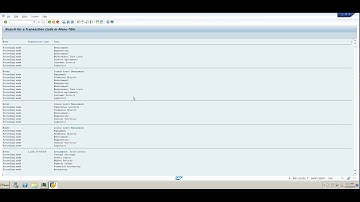 SAPLogon TCode Navigation