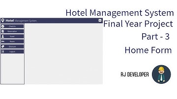 Hotel Management System | Final Year Project | Flat Design UI - Part 3