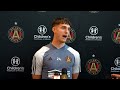 Defender Noah Cobb speaks to the media ahead of Atlanta United's match vs Philadelphia Union