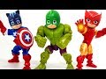 PJ Masks transformed into an avengers! Defeat the bad villain❤️ RACHAMAN TOY