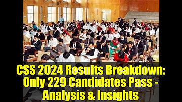 CSS 2024 Results Breakdown: Only 229 Candidates Pass - Analysis & Insights