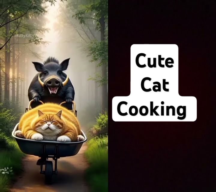 #funny #cartoon #animals #cat #catcooking #pets #catchef #funnycats #beatbox