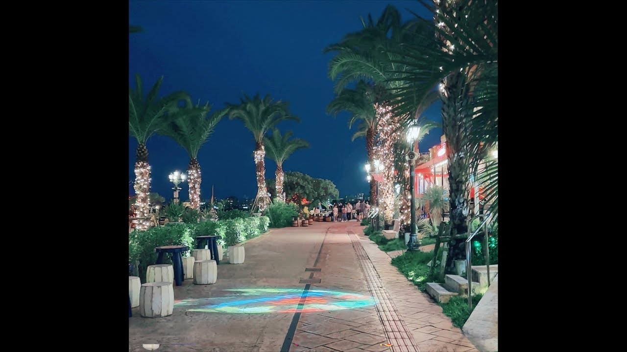 【沖縄北谷】のんびりまったり癒しの波音配信（夜の海）