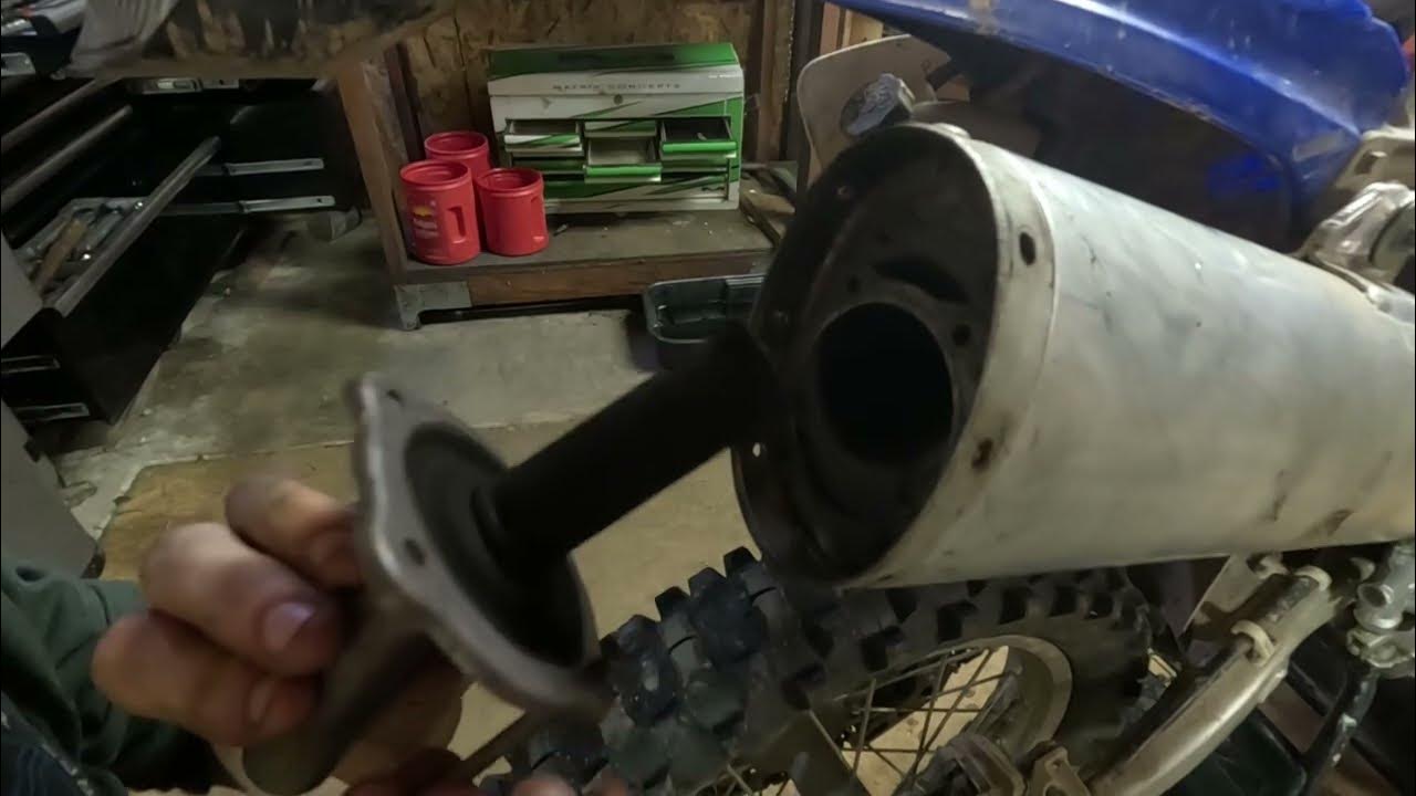 2008 Yamaha WR450F Removing Baffle from muffler YouTube