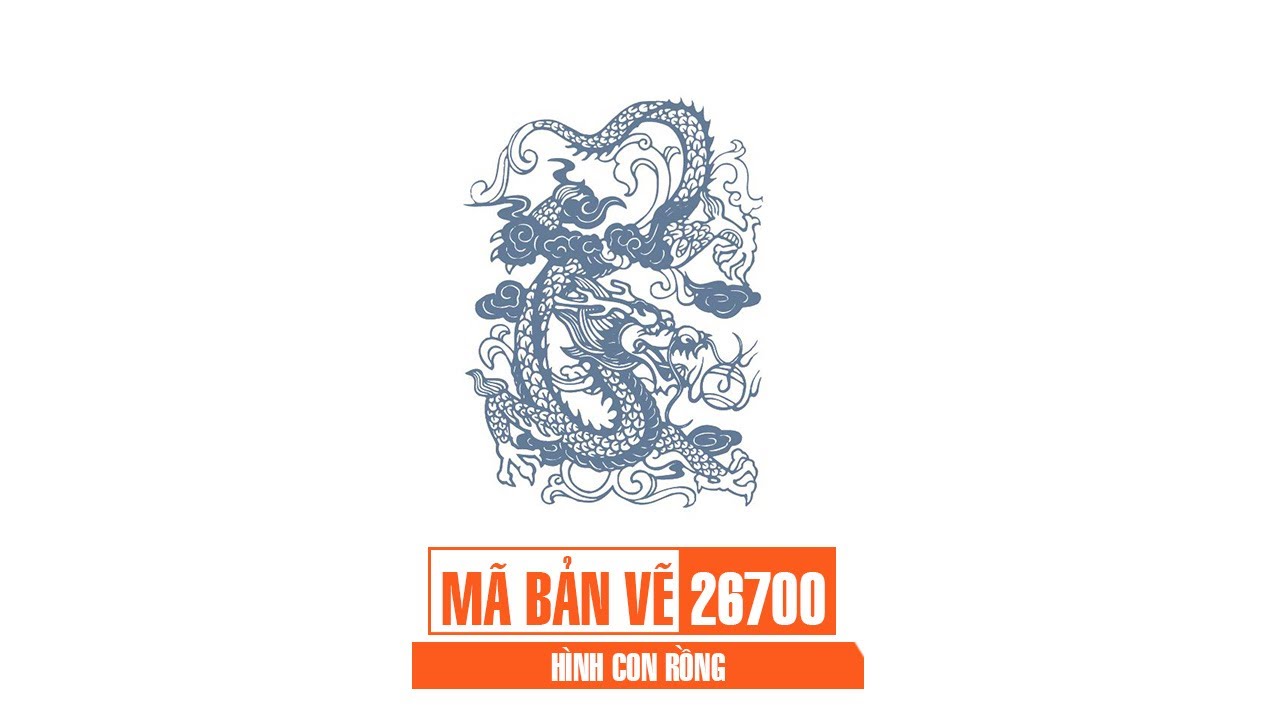 Mã bản vẽ 26700. Thiết kế 2d hình con rồng | Thuviencnc.vn - YouTube