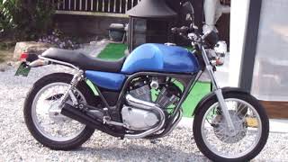 朝一番のお庭のSRV250　blue