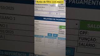 Como filtrar mês com botões, macro Excel #amigatecnologica #shorts #filtro #excel #macro #botão
