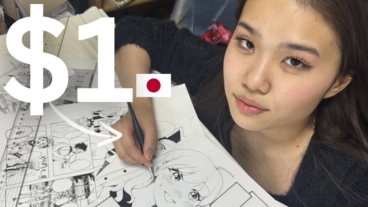 Я нарисовал мангу, используя только художественные принадлежности из магазина "Всего 1 доллар"!
