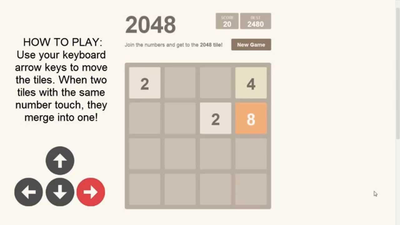How To play 2048 Puzzel Game - YouTube