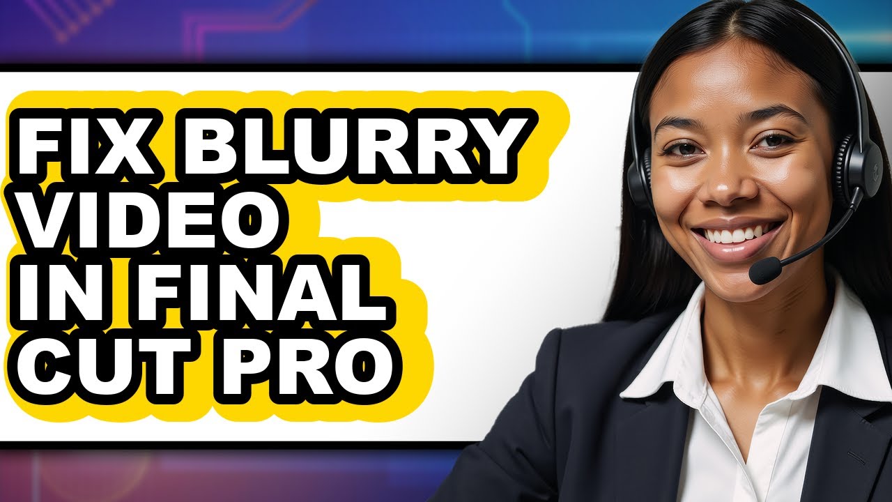 How to Fix Blurry Video in Final Cut Pro (full Guide)