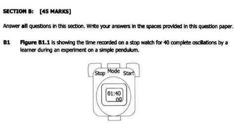 Science P1 QB1| 2024 Exam | Oscillations of a Pendulum