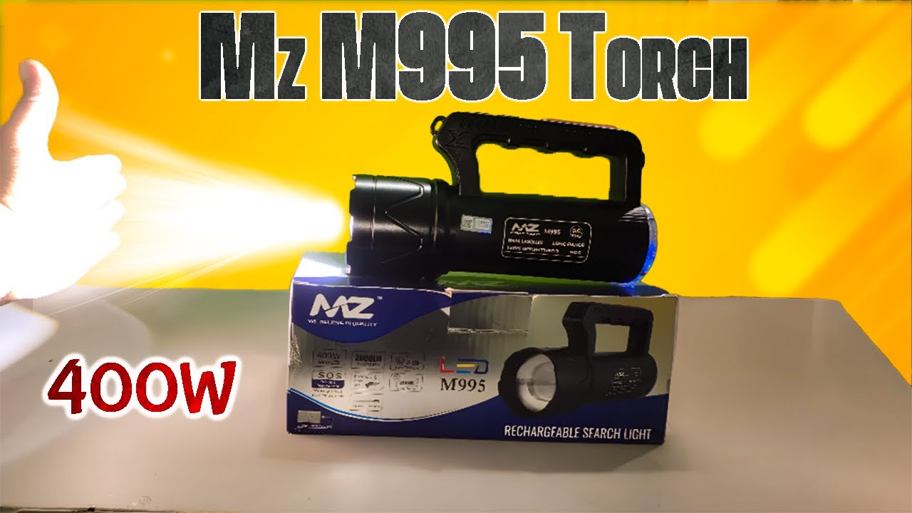 Mz M995 Zoomable Torch Review || Teardown || 400W || 18000Mah