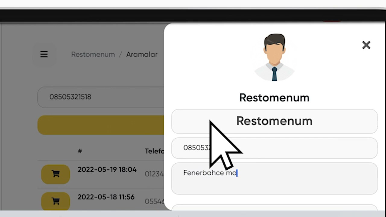 Restomenum - Telefon Numarası, Adresi Kaydetme ve Paket Sipariş Ekleme