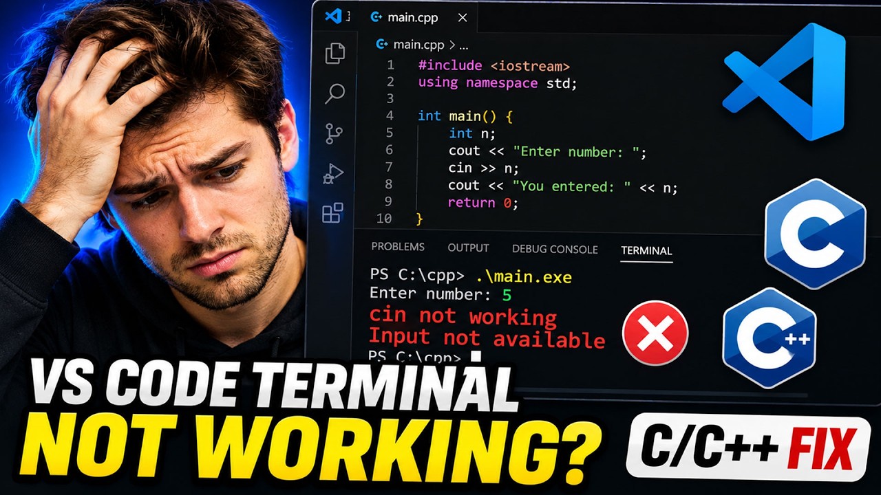 How to Fix VS Code Terminal Not Working | C/C++ “cin not working” Input ...