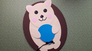 A CUTE HEDGEHOG-SHAPED CARD (created with nesting dies!) 🦔