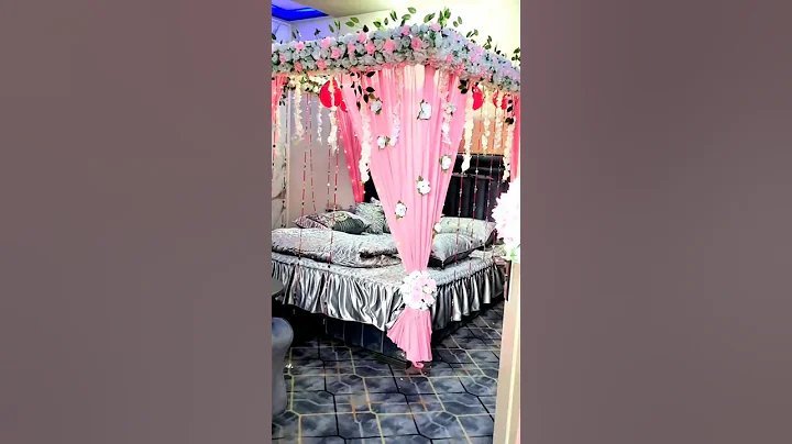 Beautiful Wedding Room Decoration with Artificial Flowers |#youtubeshorts #ytshorts #viralvideo