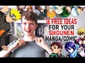 16 FREE TO USE Story Ideas And Prompts For Your Shounen Manga/Comic/Novel (Free Book Ideas)