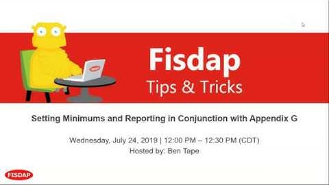 Fisdap Tips & Tricks: 7/24/2019 - Setting Minimums and Reporting in Conjunction with Appendix G
