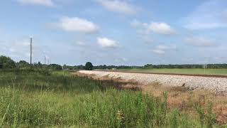 HD: NS A59 arriving into Meridian, MS with a rebuilt SD70ACu leading-Lots of Horn Action!