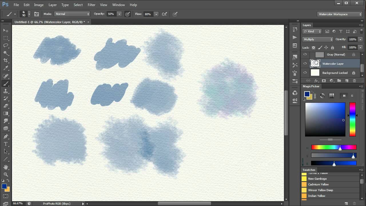 Watercolor brushes in Photoshop - Adobe