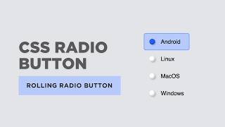 Rolling Radio Button Animation using HTML CSS | Smooth UI Effect