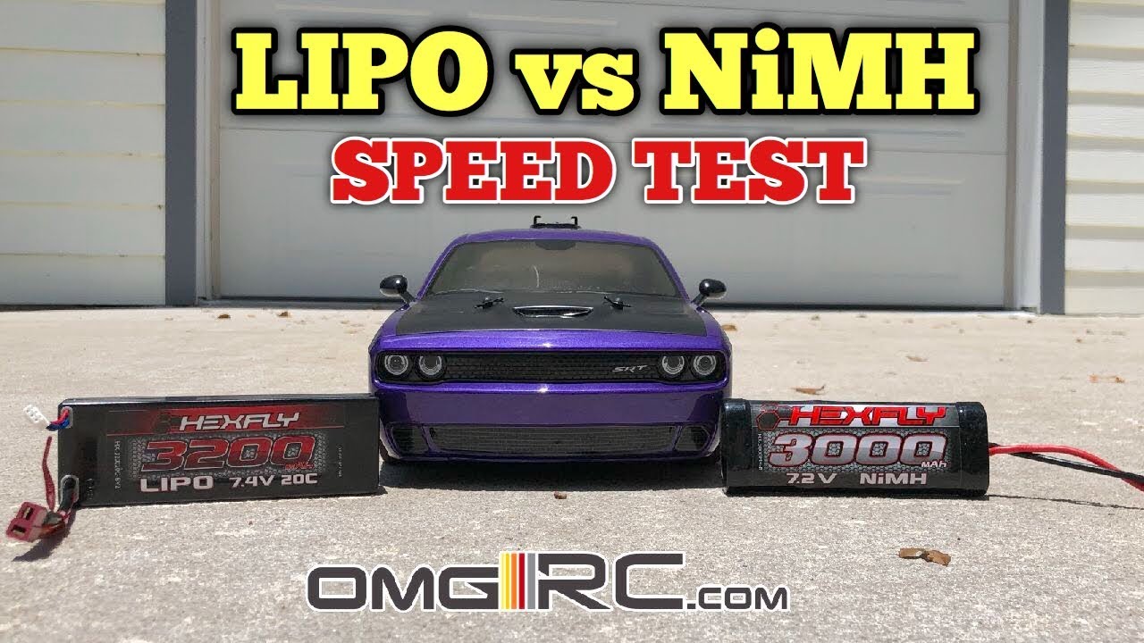 Lipo VS NiMH Battery How Much Faster Is One Over The Other? OMGRC YouTube