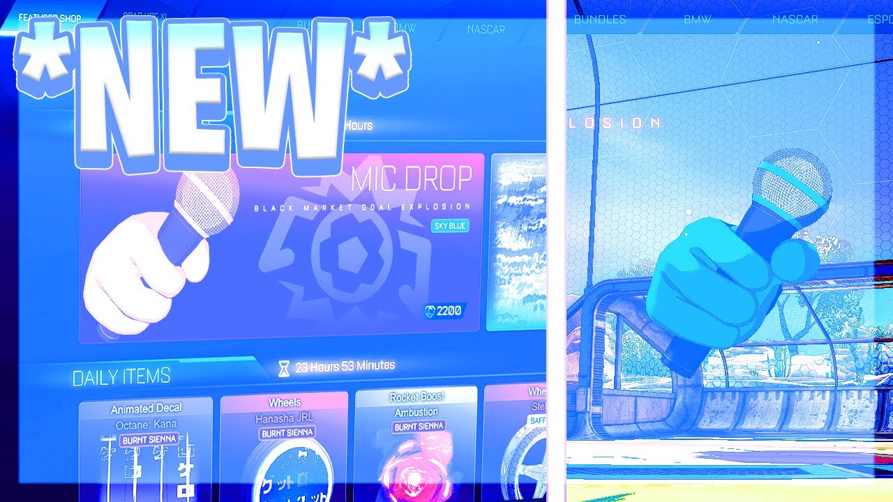 *NEW* SKY BLUE MIC DROP IS IN THE ITEM SHOP! (Rocket League November