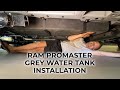 Custom Molded Grey Water Tank for RAM Promaster Van - Installation