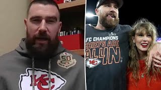 Travis Kelce says being in love is ‘a beautiful thing,’ appreciates Swift’s support at his games